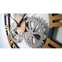 Dizajnové nástenné hodiny Industrial z229-11ad 80 cm, čierne